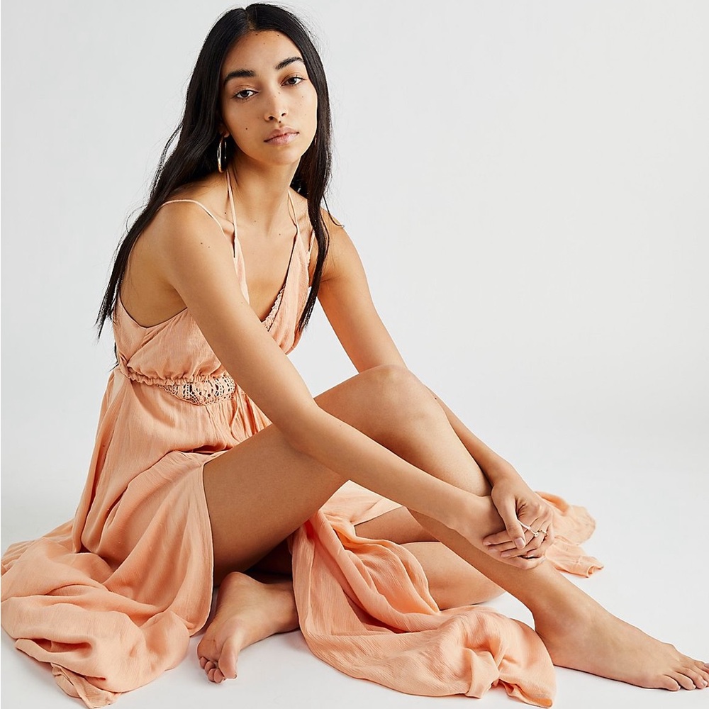 Free people coming through maxi dress - small - honeysuckle
